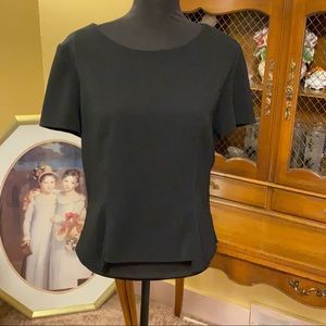 ❤️Nora Gardner Black Lined Short Sleeve Top.  Size 14.